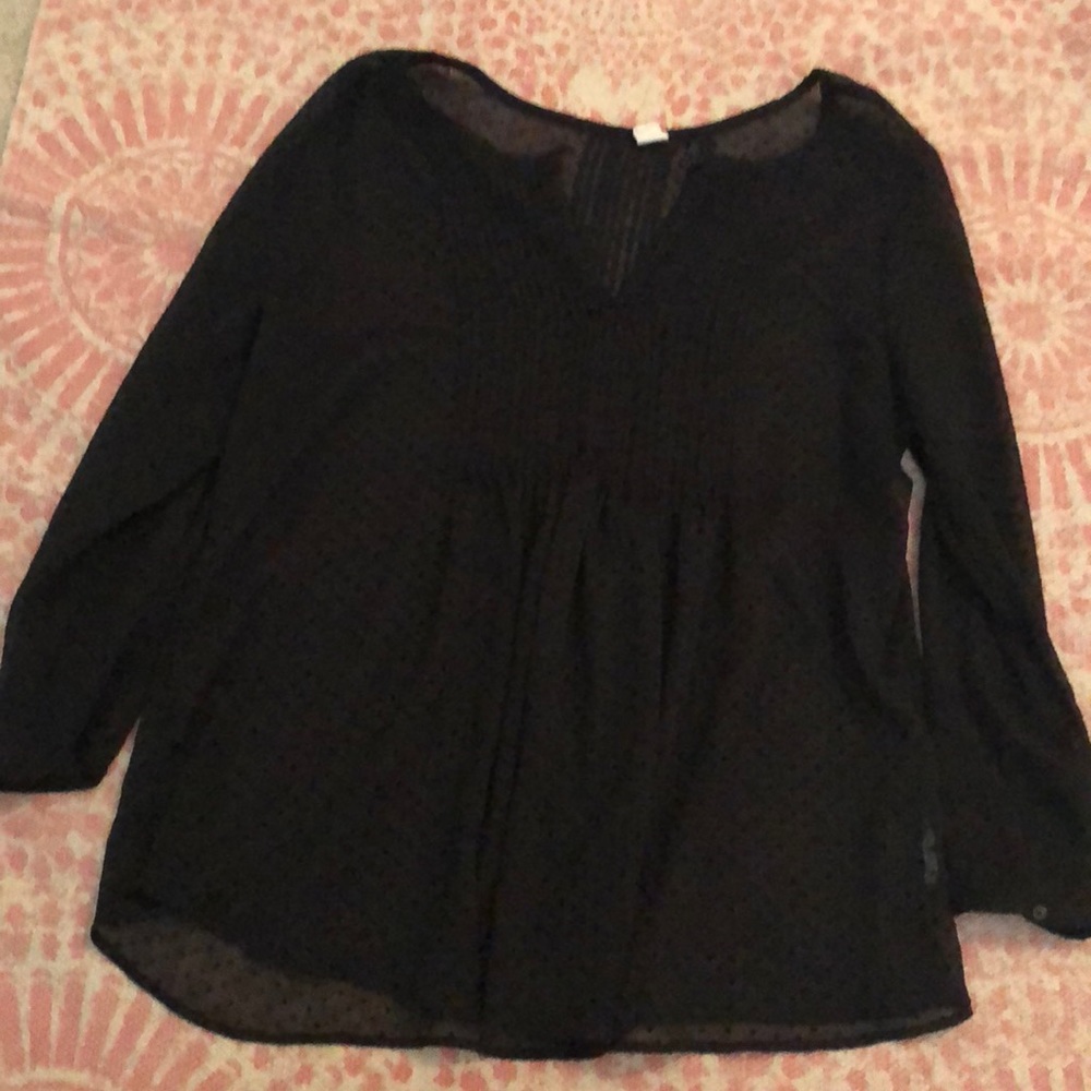 Old navy black textured blouse.